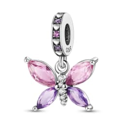 925 Sterling Silver Pink Series Charms Bow Tie Girl Cake Princess Beads Pendant Fit Original Bracelet DIY Jewelry Gift For Woman