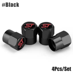 4Pcs/Set Car Wheel Tire Valve Caps Metal Stem Cover For Ford ST Line Focus X 2 3 Mondeo Fiesta Kuga MK2 MK3 MK4 Tyre Accessories