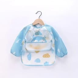 Waterproof EVA Full Sleeve Baby Bibs Children Apron Long Sleeve Feeding Smock Kids Eating Breastplate Infant Scarf Clothing