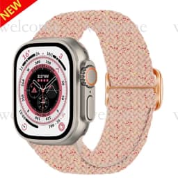 Nylon Strap For Apple Watch 12 11 10 9 8 7 46mm 42mm Adjustable Wristband iWatch Ultra4-3-2-1 49mm 6 5 4 SE 45mm 41mm 44mm Belt