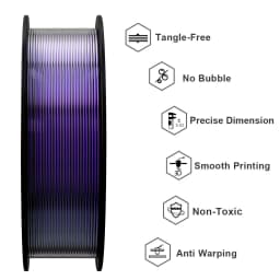 Geeetech Tri Color Silk PLA Filament, 3D Filament 1,75 mm 1KG Spool Wire (+/-0.03mm) Vacuum Packaging, Special Color