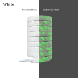Flat Fluorescent Luminous Shoelaces for Sneakers Glow-in-the-dark Printing Cashew Flower Splash Ink Shoe Laces for AF1 Woman Man