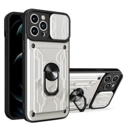 Phone Case For iPhone 18 17 16 15 14 13 12 11 Pro Max Plus SE Slide Camera Card Slot Military Grade Ring 360 Magnetic Back Cover