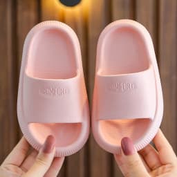 Summer Children's Casual Slippers Solid Color Breathable Non-Slip Home Bathroom Beach Kids Soft Slippers Boys Girls Indoor Shoes