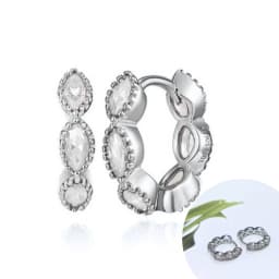 925 Sterling Silver Ear Needle White Zircon Silver Series Earrings ins Tassel Pendant Hoop Earrings For Women Advanced Jewelry