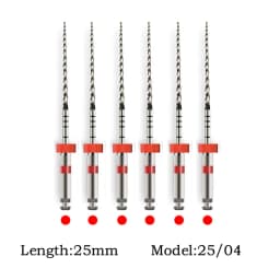 25/21mm Dentl Files SC Forward Rotation NiTi File Systemfor Endodontic Treatment Dentistry Materials 6Pcs/Box SOCO PLUS