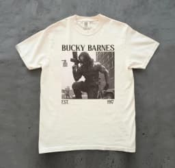 Neutral retro unisex T-shirt with printed pattern suitable for daily casual short sleeved Bucky Barnes Winter Soldier FanT-shirt