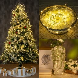 USB Powered LED Green Copper Wire String Lights 8 Modes Fairy Garland Light Holiday Decor Light for Christmas Tree Party Wedding