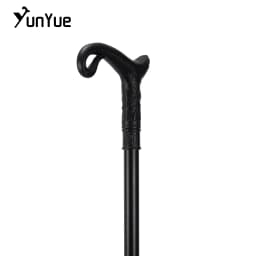 Matte Black Curve Line Type Walking Cane Lady Fashion Decorative Walking Stick Gentleman Vintage Elegant Cane Cosplay Props 93cm