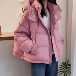 Women's Short Hooded down Jacket Korean Style Thickened Cotton Winter Coat Small Autumn 2026 New