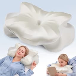 JHK 1 Pack Ergonomic Cooling Cervical Pillow Memory Foam Pillow for Neck Pain Relief Foam Bed Pillow with Cooling Washable Cover Pillowcase