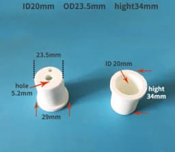 10PCS Ceramic Insulating Beads Ceramic Sleeve T-Casing Electric Heating Tube High Temperature Insulating Ceramic Plug