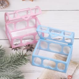 2Pcs Transparent Storage Vintage Organizer Box Treasure Chest Pirate Treasure Box Crystal Gem Jewelry Box Plastic Earrings Chest