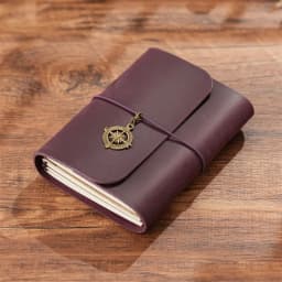 A5 Three Fold Journal Real Leather Notebook Refillable Vintage Style Diary Traveler Note Books Back to School Gift