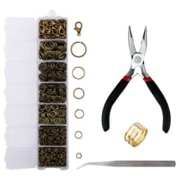 A Set Jewelry Findings Tool Set Open Jump Rings, Jewelry Pliers, Lobster Clasps Hooks, Jewelry Tweezers Jewelry Making Supplies