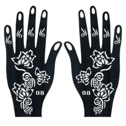 Pattern Tattoo Stencils for Women Hollow Henna Flower Tattoo Stencils for Hand Fingers Reusable Tattoo Templates Tattoo Tools