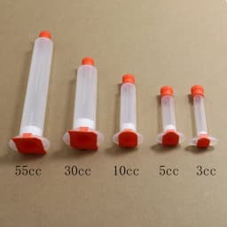 Transparent PP Tube Flux Container USA Type Dispensing Needle Tips Plastic Syringe Barrel 3CC 5CC 10CC 30CC 50CC Sub-Packing