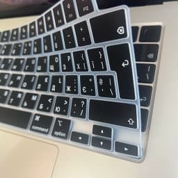 For MacBook Air Ukrainian Cyrillic Alphabet Layout Keyboard Cover Skin Compatible with M4 A3240 M3 A3113 M2 A2681 & 15.3' A3241