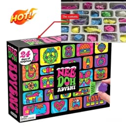 2026 Hot NeeDoh Advent Calendar Gift for Children 24 Day 3D PVC Dolls Countdown Christmas 2026 New Year Surprise Gifts