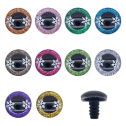 20pcs 12mm 16mm 18mm Safety Eyes For Crocheted Amigurumi 3d Glitter Eyes Amigurumi Doll Making Supply Accessories