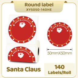 M110 M200 M221 2' Color Circle Thermal Sticker Label Self-Adhesive Round Direct Sticker Label for DIY Logo Design QR Code 1 Roll