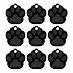 Wholesale 100Pcs Paw Pet Dog ID Tag Custom Engraved Name Plate Phone Dogs ID Tags Personalized Aluminum Pet Pendant Key Chain