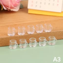10Pcs Mini Red Wine Cup Simulation Furniture Wine Glass Goblet for Dollhouse Decoration 1:12 Dollhouse Miniature Accessories