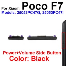 For Xiaomi Poco x7 Poco x7 f7 Pro On Off Power Volume Side Button Volume Power On Off Key Side Button Flex Cable Repair Parts