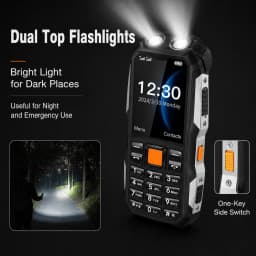 Mini Feature Phone Dual SIM Dual Standby Big Button Long Battery Dual Flashlight Portable Basic Mobile Phone Seniors Backup