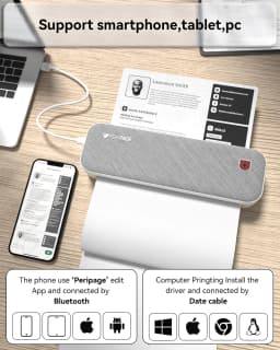 Peripage A40 P81 Inkless Portable A4 Thermal Printer Wireless Bluetooth USB Printing Text PDF Document Photos A4 Machine Maker