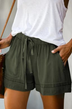 Summer New Comfortable Casual Commuting Silk Shorts Women's European High Waist Lace Loose Wide Leg Pants