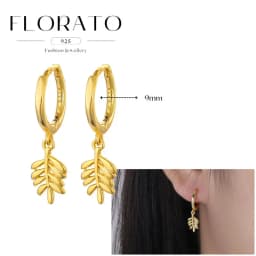 925 Sterling Silver ear needles Animal Butterfly/Elephant/Shell Pendant Hoop Earrings For Women Fashion Jewelry Accessories