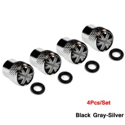 4Pcs/Set UK Tire Valve Caps Universal Fits All Cars Trucks SUV Bike Bicycle Motorcycle Car Aluminum Alloy Tyre Valve Dust Covers