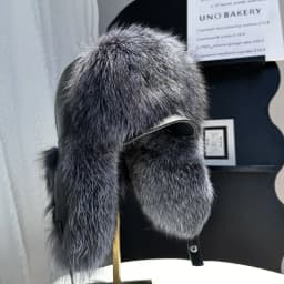 New 100% Genuine Fox Fur Ear-Protecting Hat Men Real Raccoon Fur Hat Women Winter Warm Fur Real Sheep Leather Snow Hat