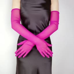 Summer Women UV Sunscreen Elasticity Mesh Driving Sun Glove Sexy Long Lace Fun Flirt Black Silk Thin Arm Sleeve Mitten H98