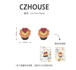 1/6 Scale Miniature Dessert Collection: Heart Cake, Churros, Smile Cookies Soda Bottle & Tiny Bear for BJD Dollhouse Party Scene