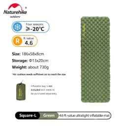 Naturehike Inflatable Mat Ultralight 5.8 High R Value Warm Sleeping Pad Portable Outdoor Camping Tent Single Moisture-proof Mats