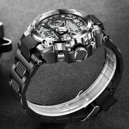 LIGE Men Sport Watch 50M Waterproof Dual Display Analog Digital Watch LED Backlight Chronograph Quartz Wristwatch Gift Box Set