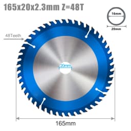 XCAN 165mm Circular Saw Blade TCT Carbide Saw Blade For Woodworking Cutting Tools Wood Cutting Disc 24/40/48/60T