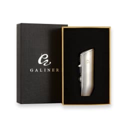 GALINER Metal Cigar Lighter Windproof Portable Butane Gas 3 Torch Jet Lighters Cigar Tool With Cigar Punch