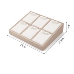 Luxurious Ring Display Stand Pu Leather Jewelry Props Ring Display Tray Earring Holder Counter Jewelry Organizer Showcase Tray