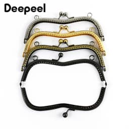 1/2/5Pcs 19cm Metal Embossed Bags Handle Purse Frame Kiss Clasp Handbag Wallet Clourse Clip DIY Sewing Brackets Bag Accessories