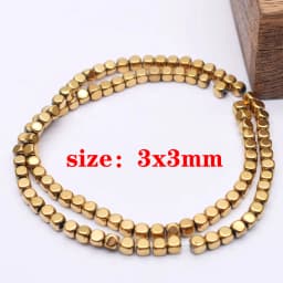 Plated Genuine Gold Color Retention AAA+ Natural Hematite Stone Spacer Loose Beads For Jewelry Making Diy Bracelets Finding