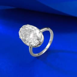 Wong Rain Luxury 925 Sterling Silver Oval Cut 10 * 15 MM Lab Sapphire High Carbon Diamonds Ring Wedding Engagement Fine Jewelry
