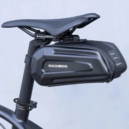 ROCKBROS1.7L Bicycle Bag Waterproof Rear Large Capatity Quick Release Seatpost Shockproof Double Zipper Rear Bag Accessories