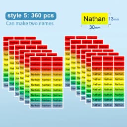 Name Sticker Custom Waterproof Kawaii Decals Personalized First Name Label for Children School Stationery Bottle Tag