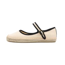 Stylish Mary Jane Espadrilles Women's Flat Shoes with Breathable Canvas Upper Ladies Loafers