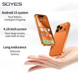 SOYES XS19 MAX LTE 4G Mini Smartphone Android 15.0 6GB RAM 128GB ROM Dual SIM 2900mAh Face Unlock Small Mobile Phone