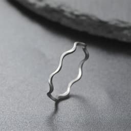 Minimalist Stackable Wave Rings for Women Geometric Finger Ring Stainless Steel Golden Jewelry Thin Rings Set Daily Party Wear