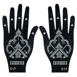 Pattern Tattoo Stencils for Women Hollow Henna Flower Tattoo Stencils for Hand Fingers Reusable Tattoo Templates Tattoo Tools